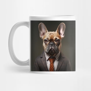 French Bulldog Dog in Suit Mug